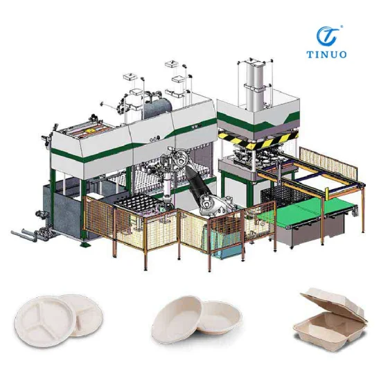 Recycled Paper Pulp Tray Biodegradable Compostable Paper Disposable Sugarcane Bagasse Tableware Machine